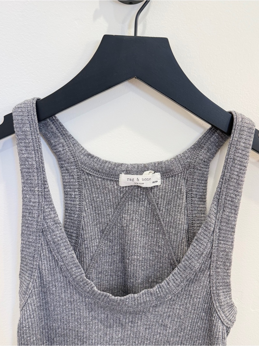 rag & bone Gray Ribbed Scoop Tank - Picture 2 of 4